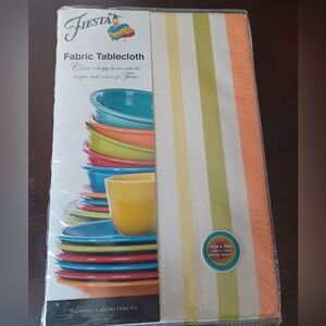 FIESTA oblong 52"x70" Multi Stripe Tablecloth